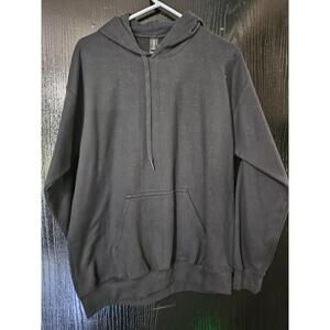 Gildan Softstyle Black Hoodie M Midweight Pullover Mens New